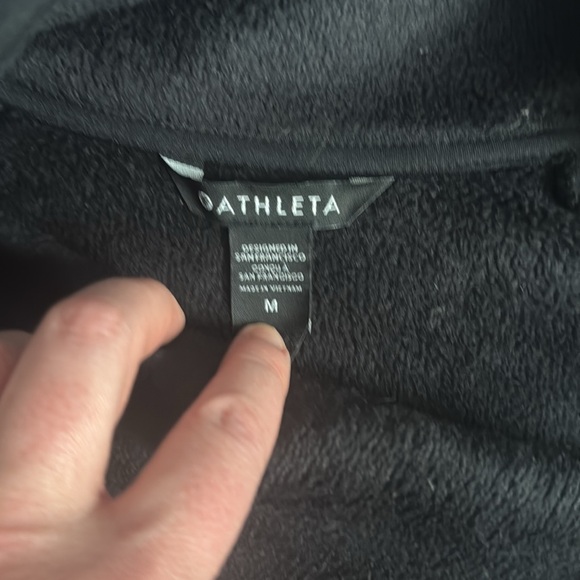 Athleta Black Side Zip Dress, Medium, Sweatshirt Dresss - Picture 3 of 7